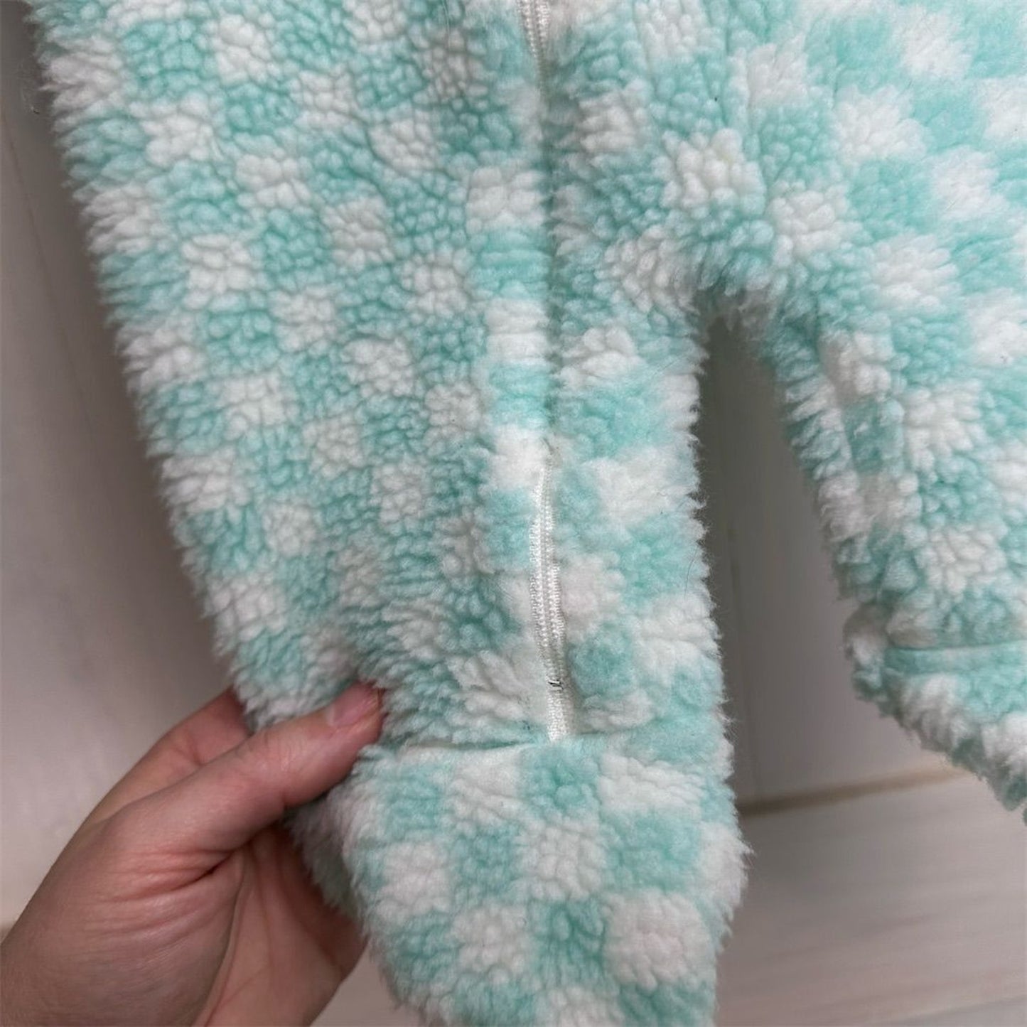 OBion Baby Snowsuit 0-6M Quilted Winter Pram Suit Mint Green Unisex Outerwear