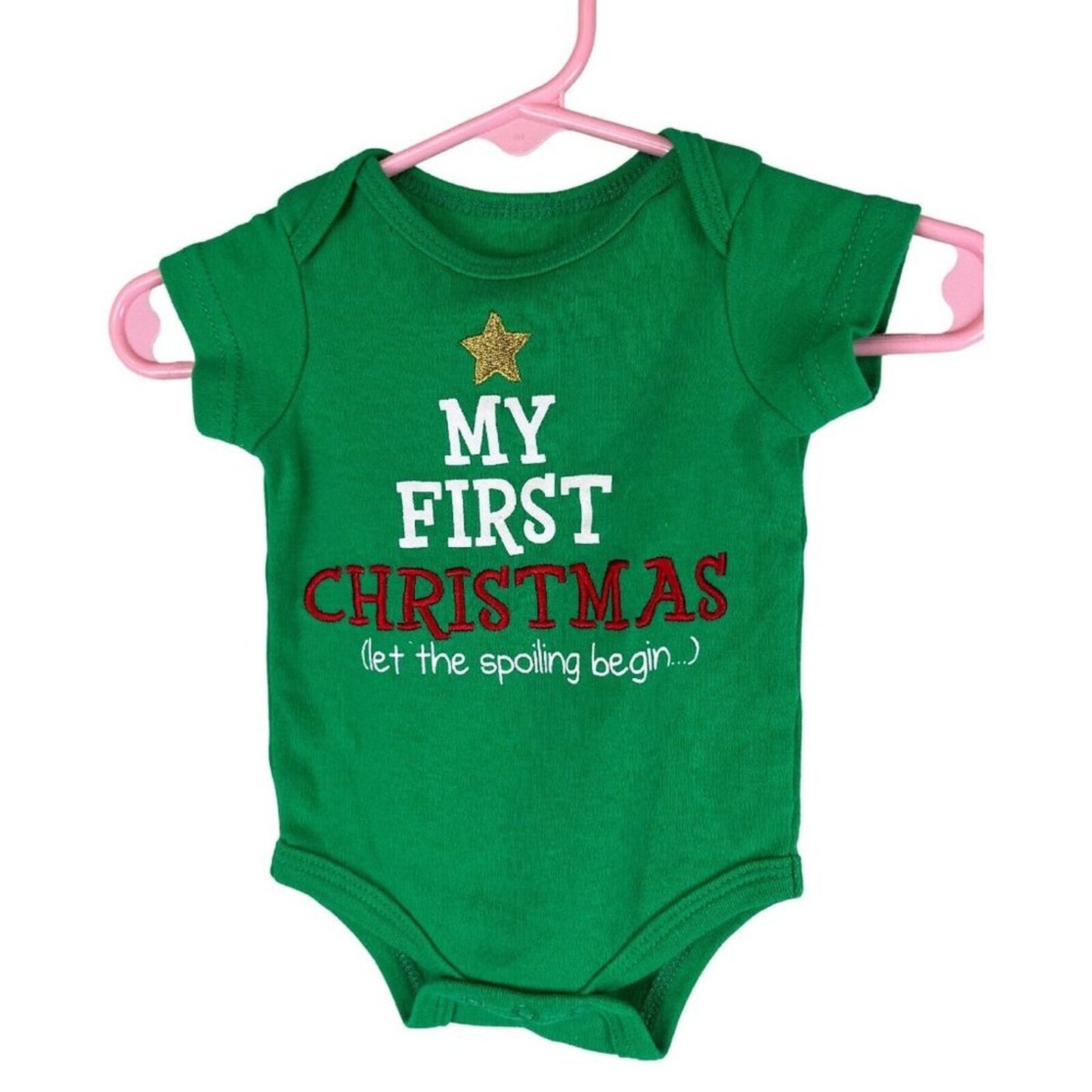 Baby Starters Green First Christmas Bodysuit My First Christmas 0-3 Months