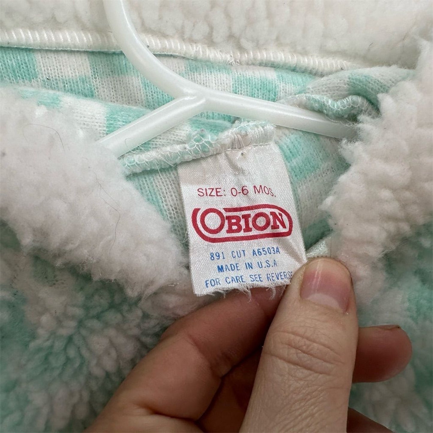 OBion Baby Snowsuit 0-6M Quilted Winter Pram Suit Mint Green Unisex Outerwear