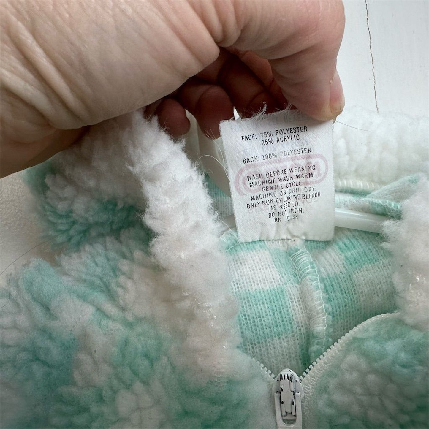 OBion Baby Snowsuit 0-6M Quilted Winter Pram Suit Mint Green Unisex Outerwear