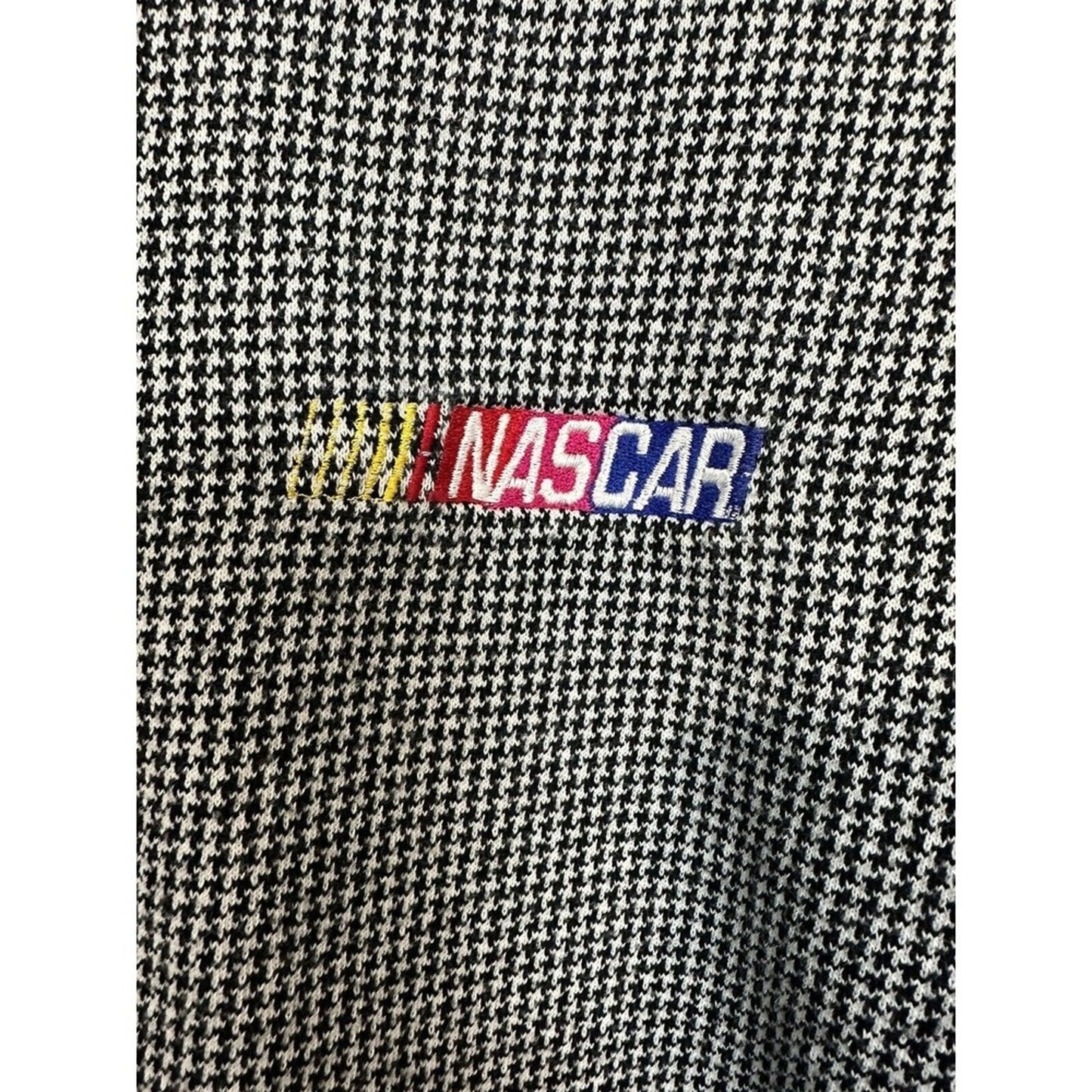 NASCAR Vintage Collared Shirt XL Wrap It Up Janet Blase Tag black and white