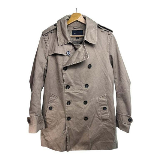 Banana Republic Men's Double Breasted Trench Coat Medium Beige Classic Style