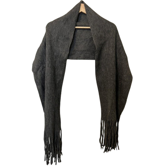 Lucky Brand Unisex Gray Fringed Winter Scarf - NEW WITH TAGS - MSRP $69.50