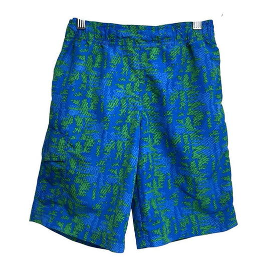 Columbia Boys Swim Trunks M Multicolor Abstract Quick-Dry Elastic Waist 10-12