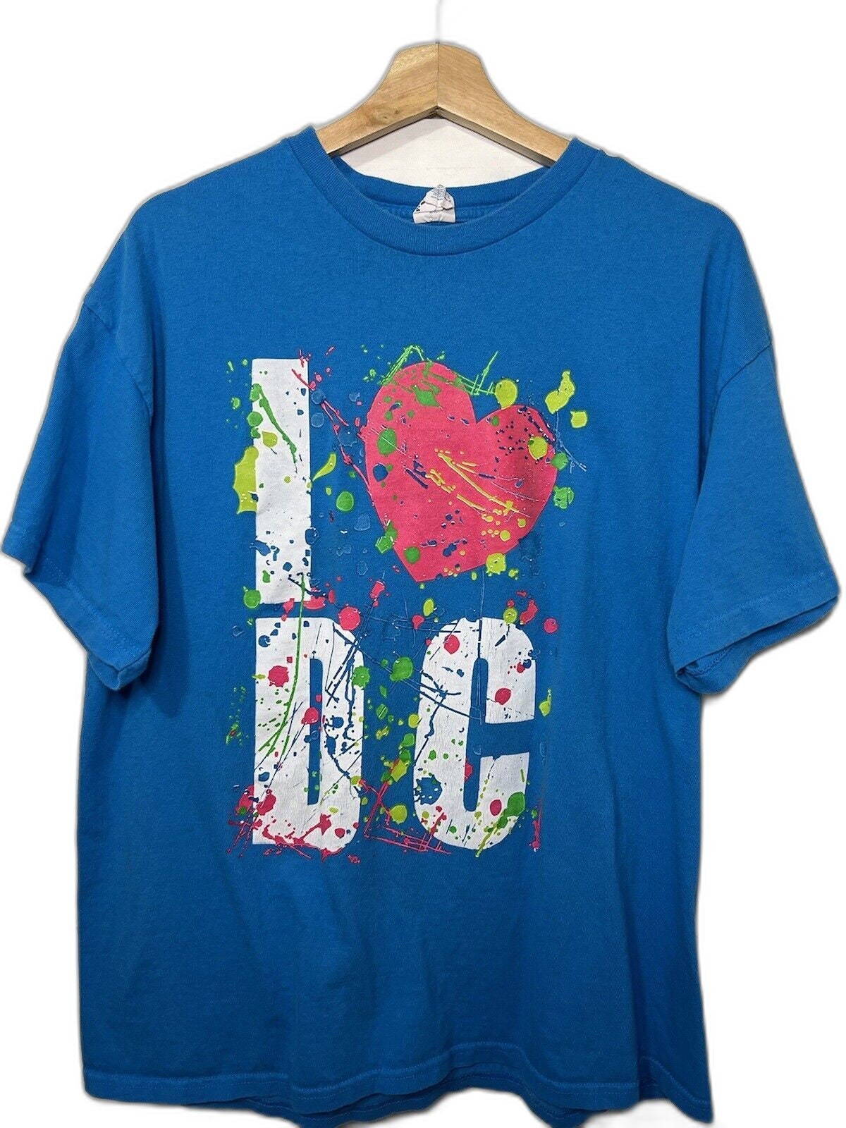 I Love DC Shirt Washington DC Blue t Shirt Size XL 2009