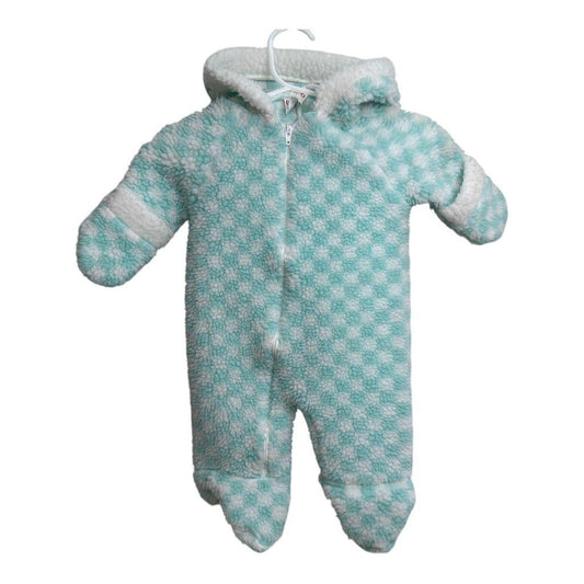 Obion Vintage Baby Snowsuit Pram 0-6 Months Unisex Multicolor Winter Wear Green