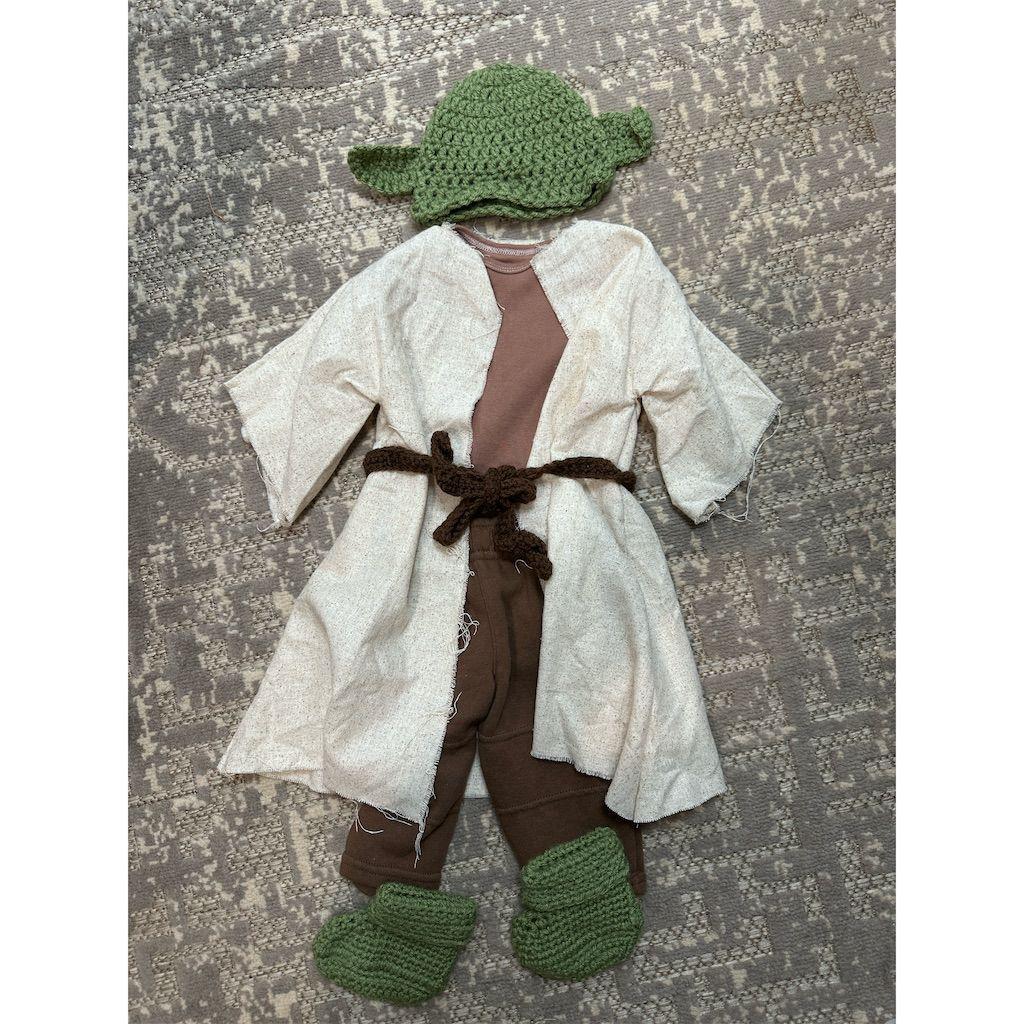 Star Wars inspired Baby Yoda Costume Set 0-3 Months Unisex Brown 6 piece