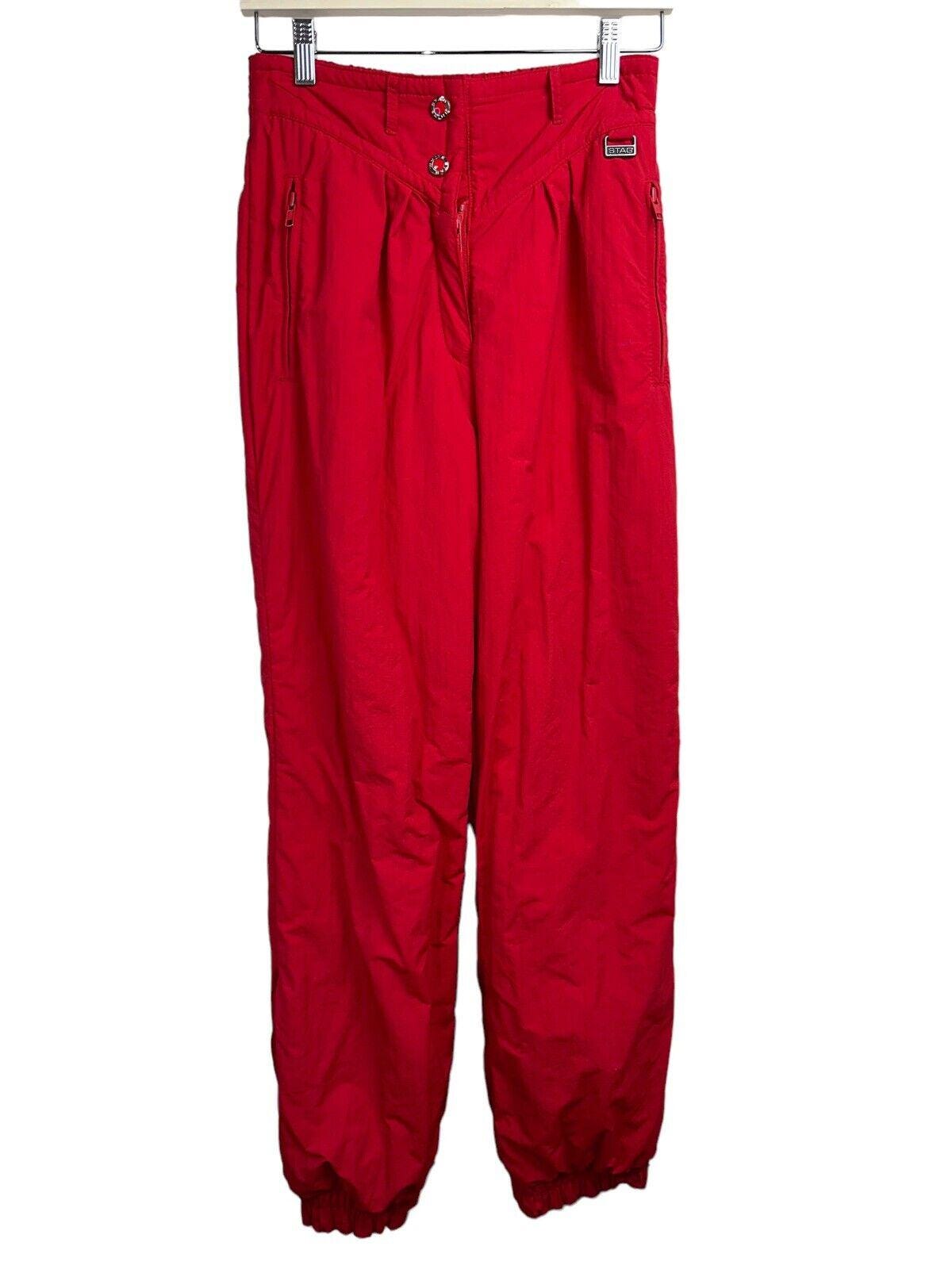 White Stag Red Snow Pants Women’s Size 10 Vintage lined pants cherry red ski trip girls weekend